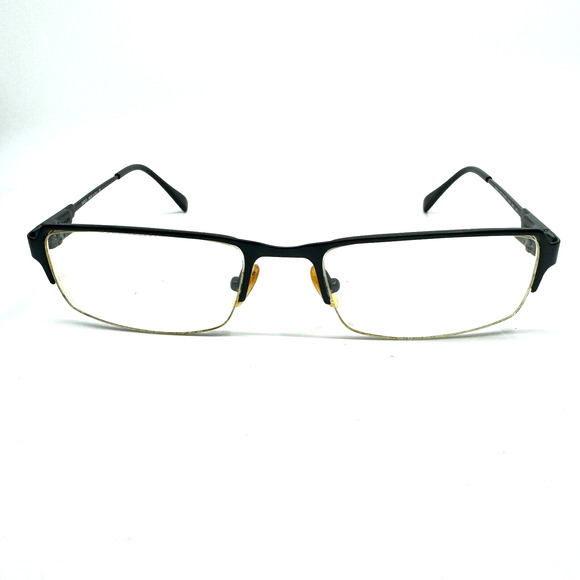 Safilo Elasta 7199T Black 0003 Semi Rim Titanium Eyeglasses 54-19-140 H10317 - Picture 1 of 8